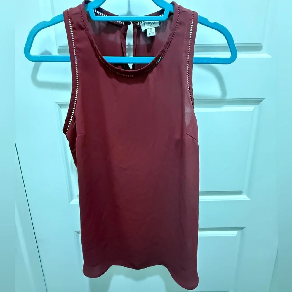 J Crew Factory. Sleeveless Blouse. Berry. Size 2.